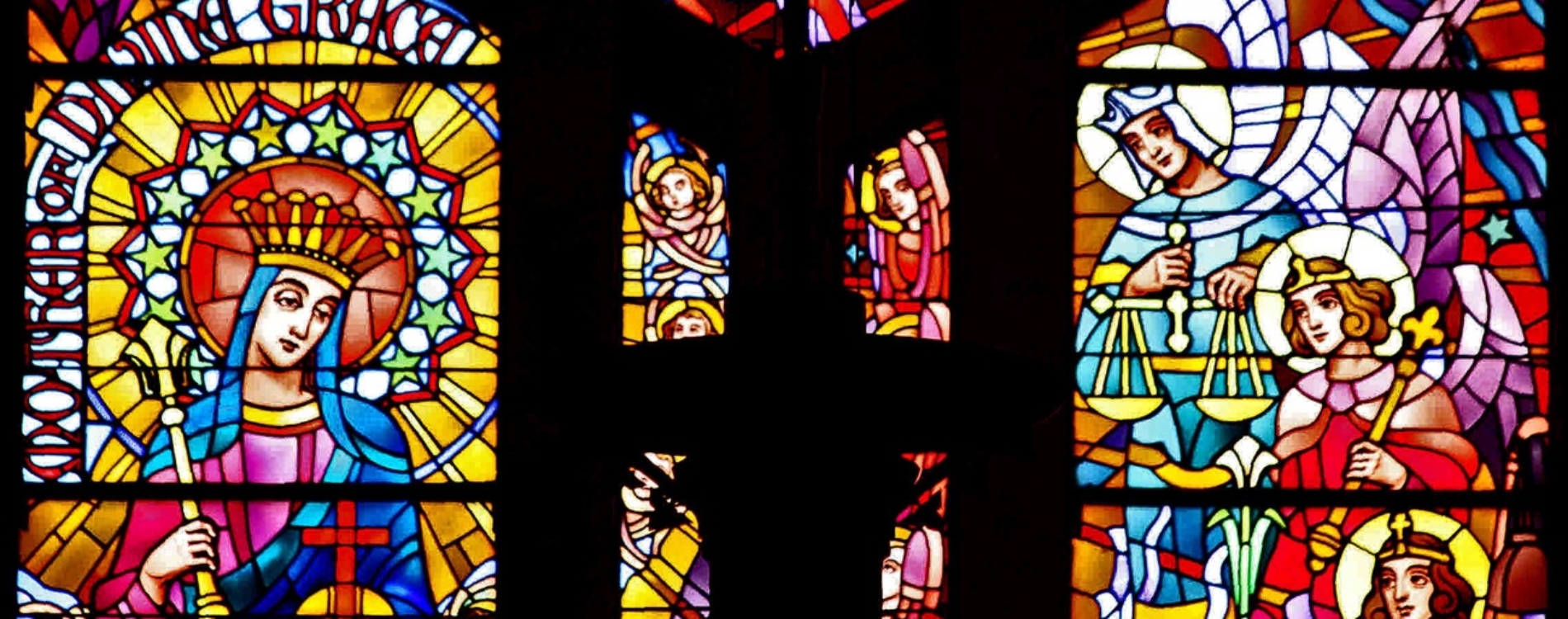 Queenship-of-Mary-window-from-organ-loft